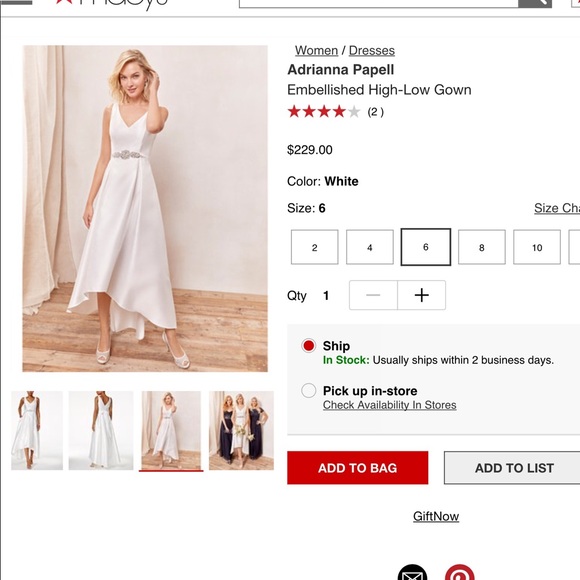 Wedding Dress Size 6 - Picture 2 of 4